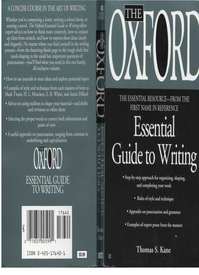 image for page The Oxford Essential Guide to Critical Writing Essential