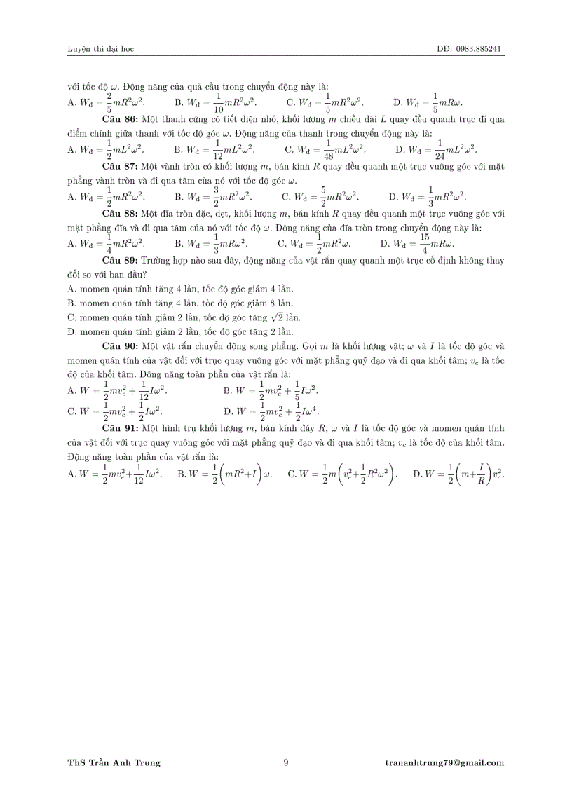 image for page Bài tập trắc nghiệm Vật Lý 12