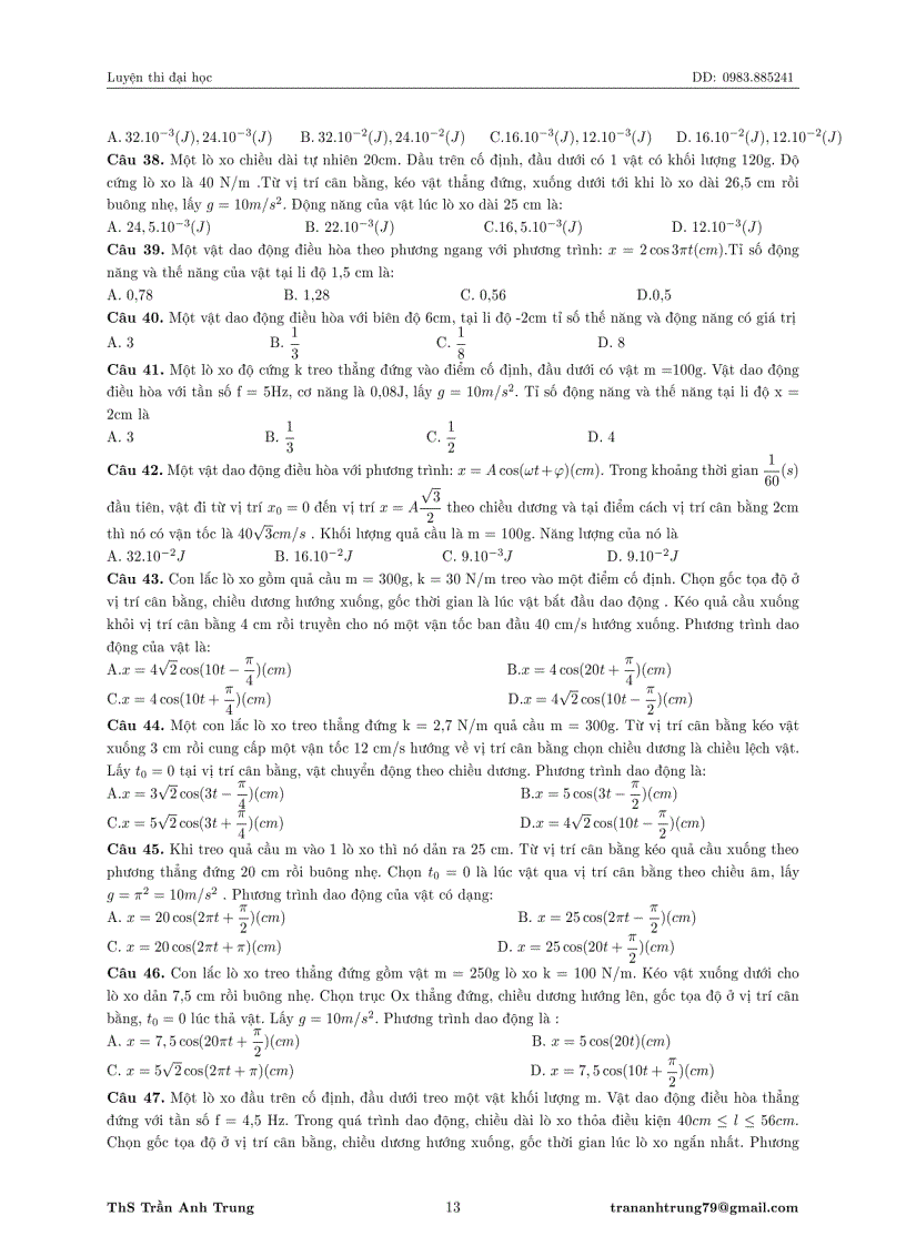 image for page Bài tập trắc nghiệm Vật Lý 12