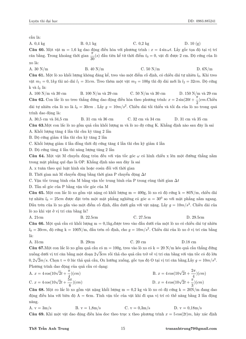 image for page Bài tập trắc nghiệm Vật Lý 12