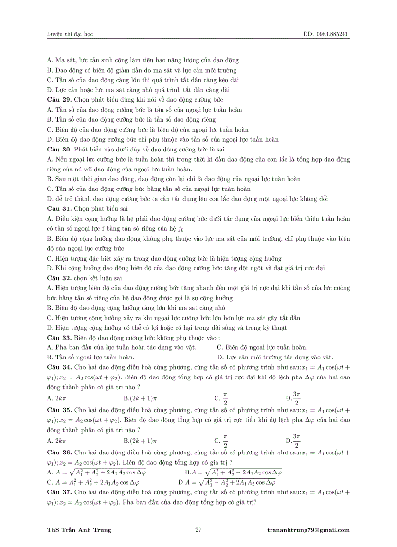 image for page Bài tập trắc nghiệm Vật Lý 12