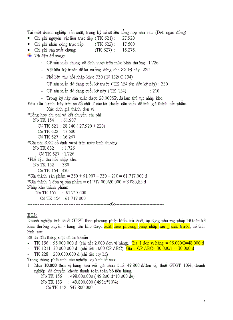 image for page Bài tập kèm bài giải kế toán tài chính