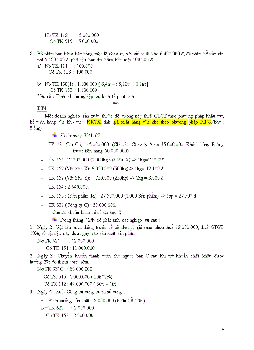 image for page Bài tập kèm bài giải kế toán tài chính