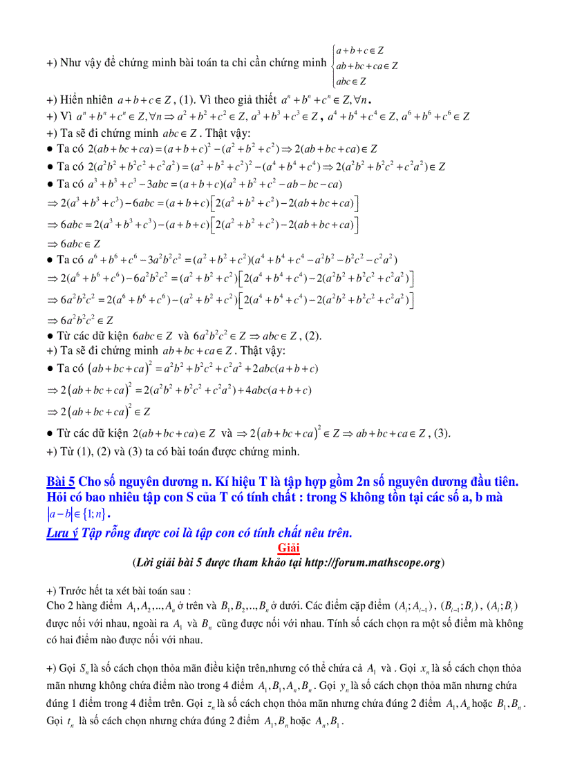 image for page Đáp án đề thi HSG môn Toán Bộ GD ĐT 2009