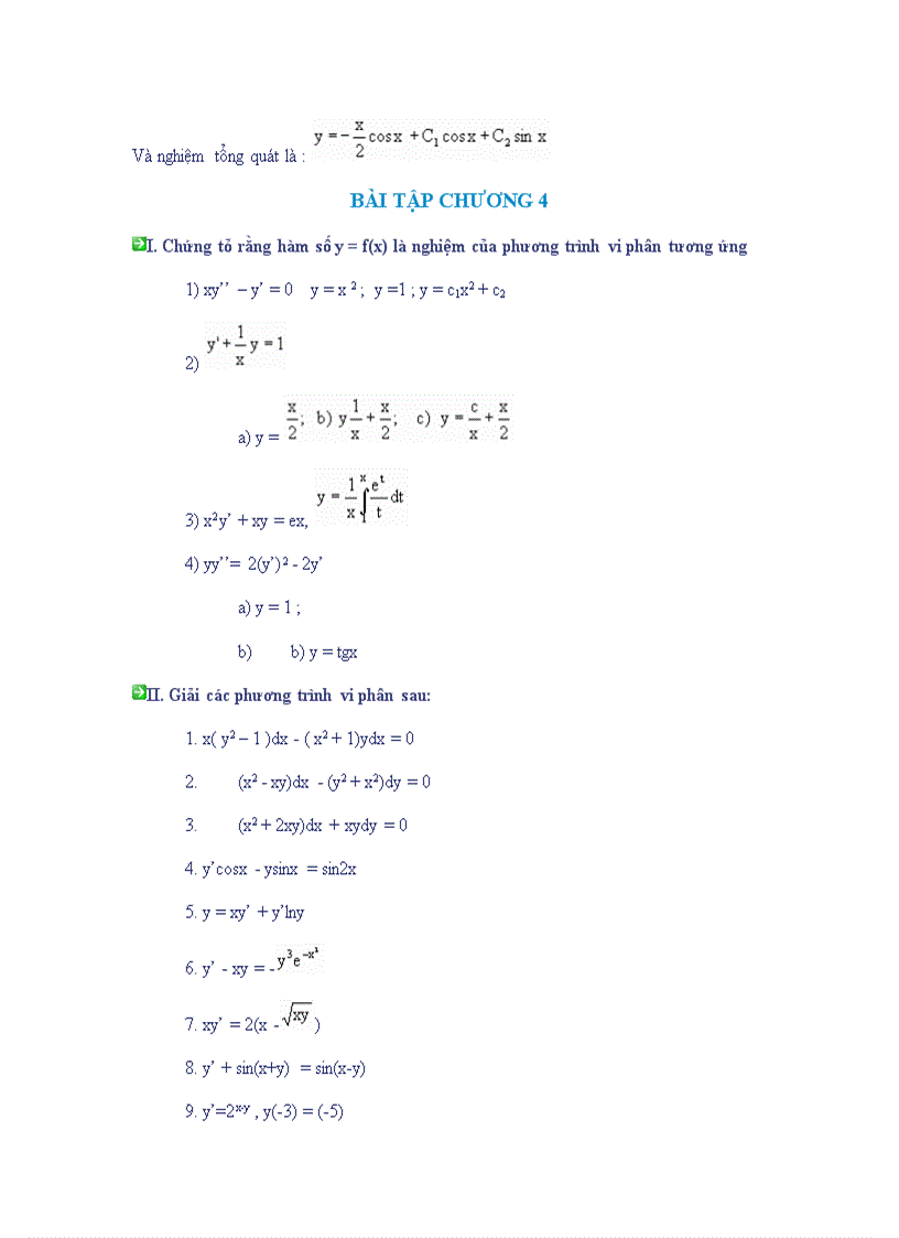 image for page Bài giảng phương trình vi phân