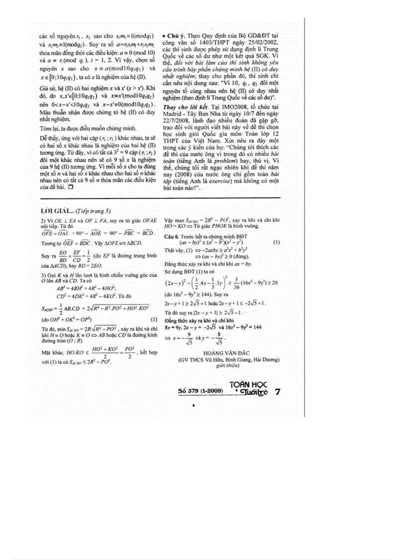 image for page Đáp án đề thi HSG Toán 12 Bộ GD ĐT năm 2008