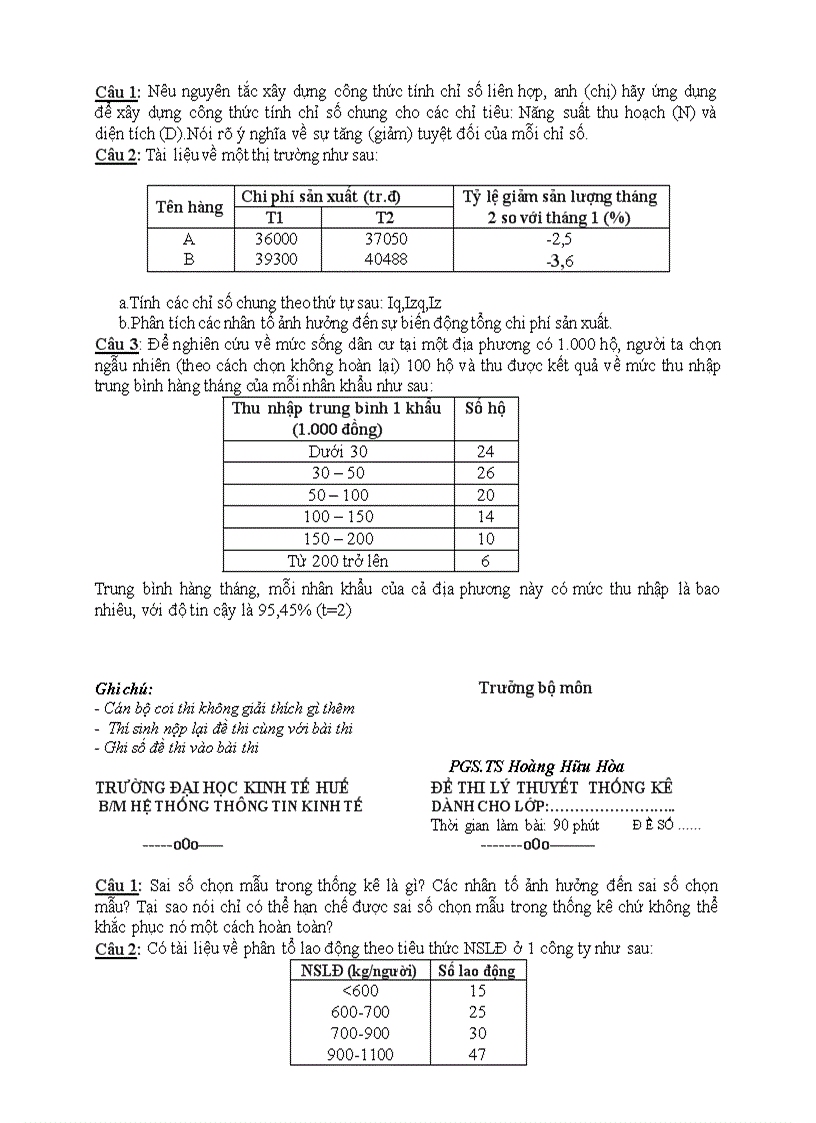 image for page Một số đề thi thống kê khác