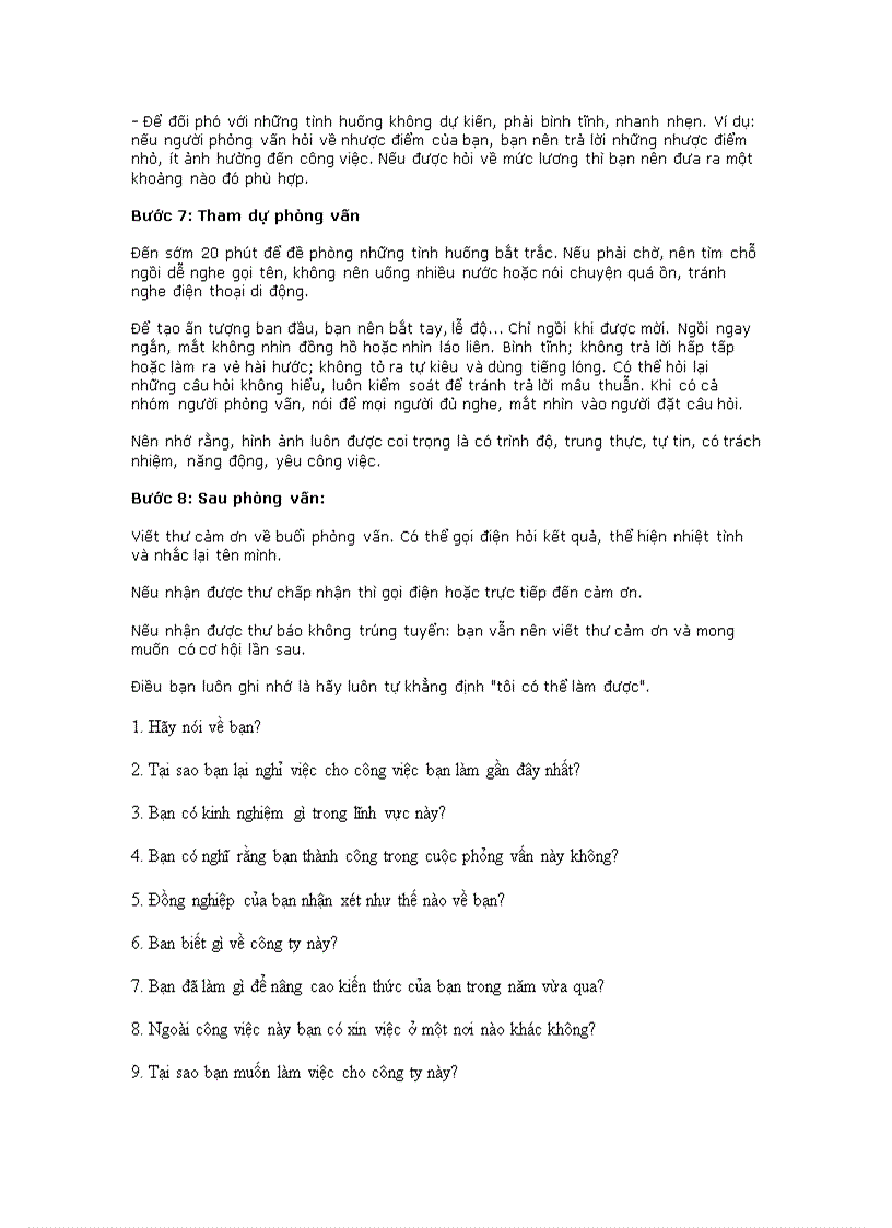 image for page Những điều cần biết khi đi xin việc