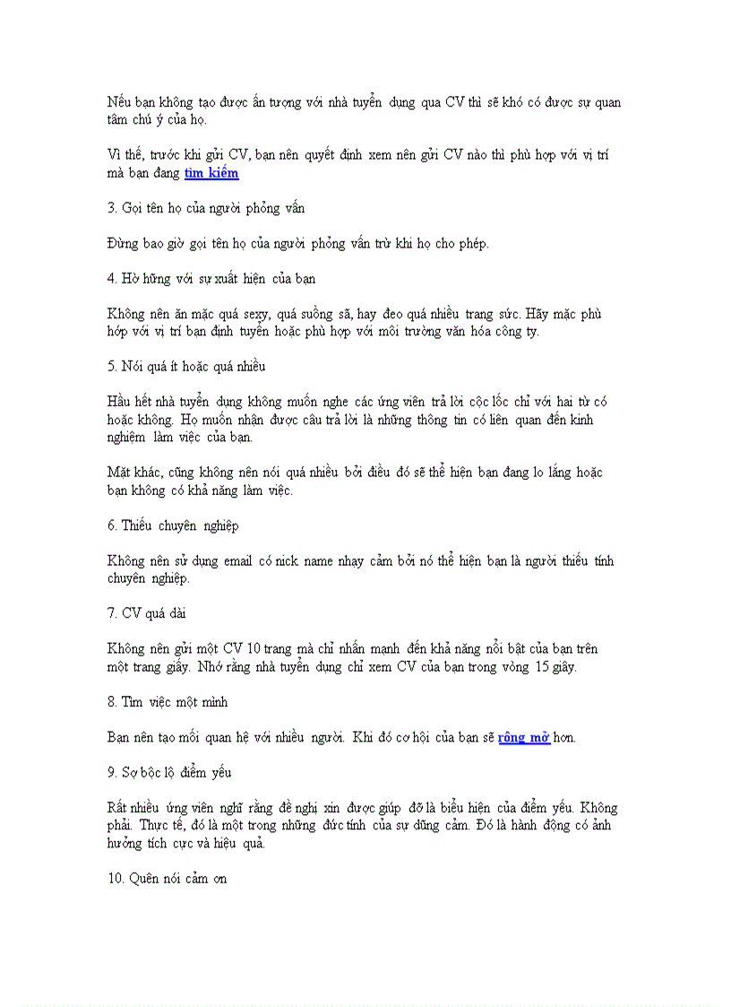 image for page Những điều cần biết khi đi xin việc