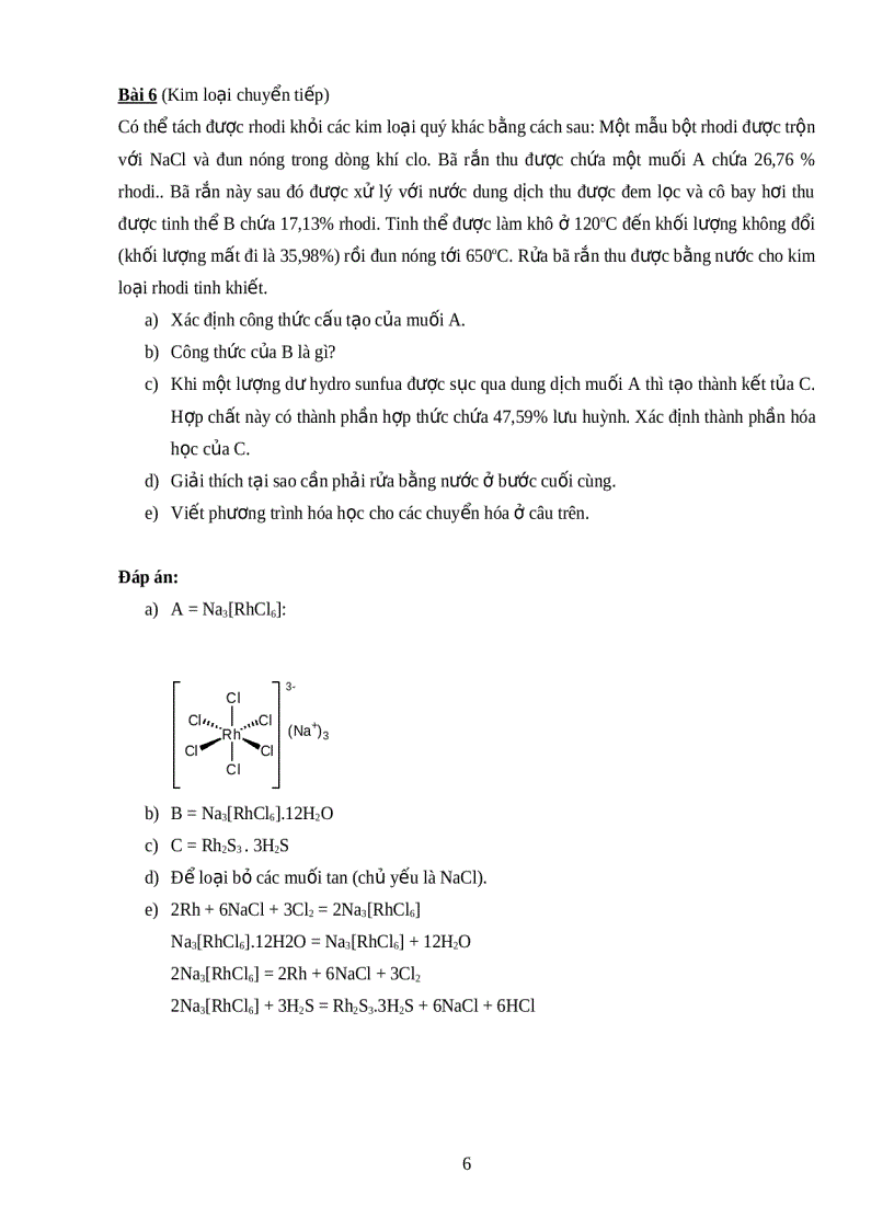 image for page Bài tập hóa học vô cơ trong những kỳ thi Olympic hóa học