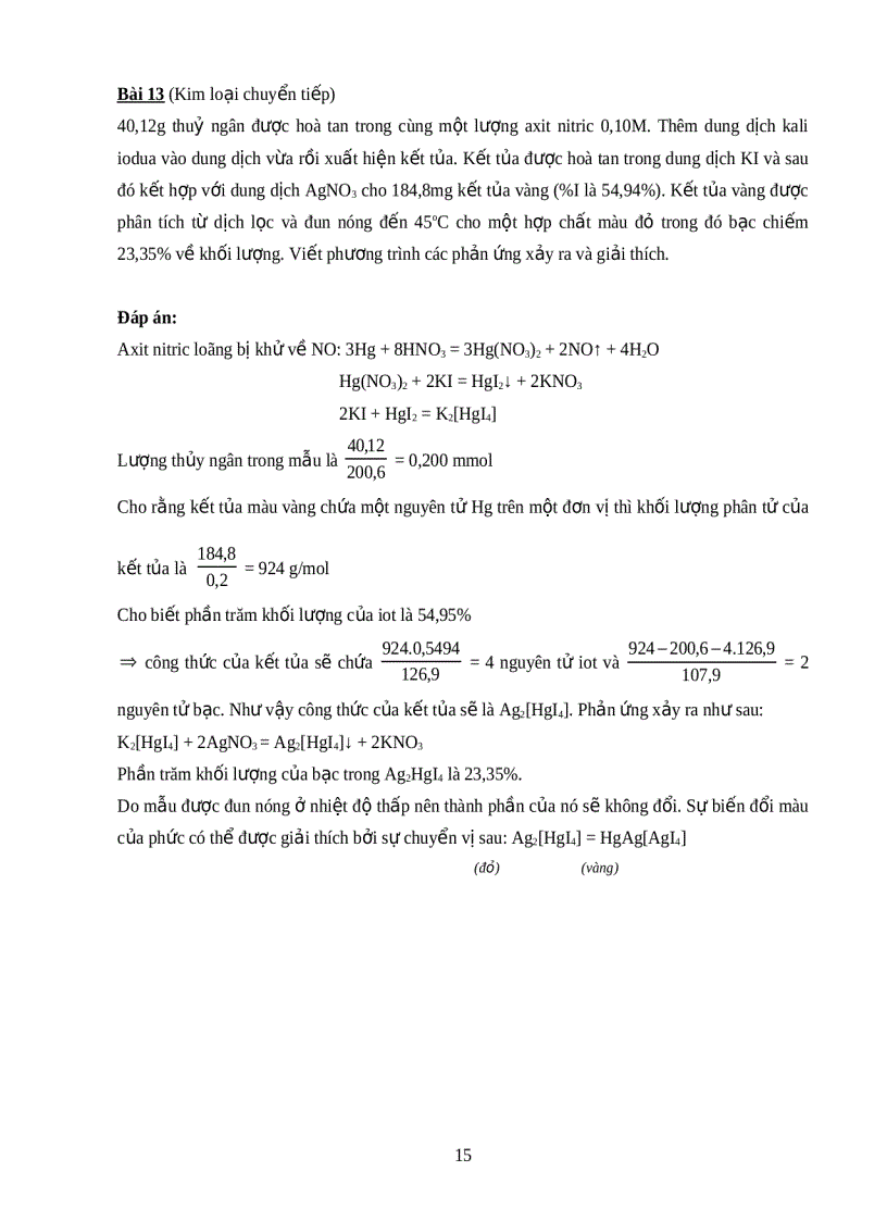 image for page Bài tập hóa học vô cơ trong những kỳ thi Olympic hóa học