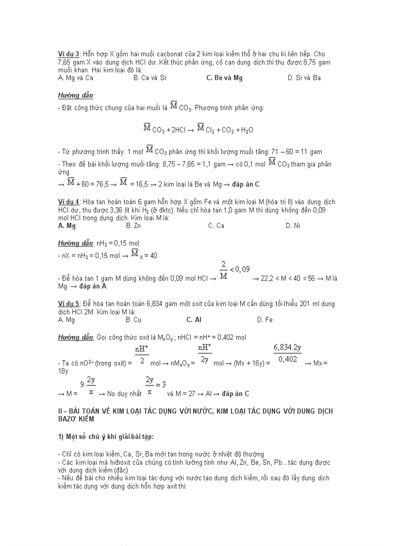 image for page Bài tập về xác định tên kim loại
