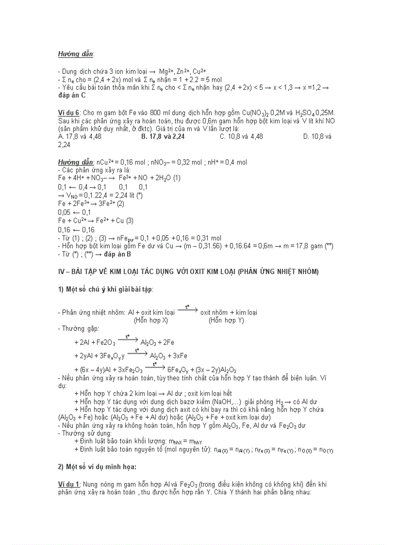 image for page Bài tập về xác định tên kim loại