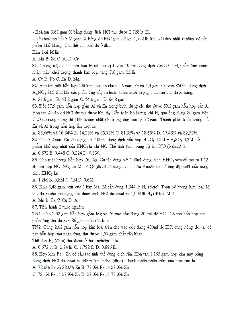 image for page Bài tập chương đại cương về kim loại