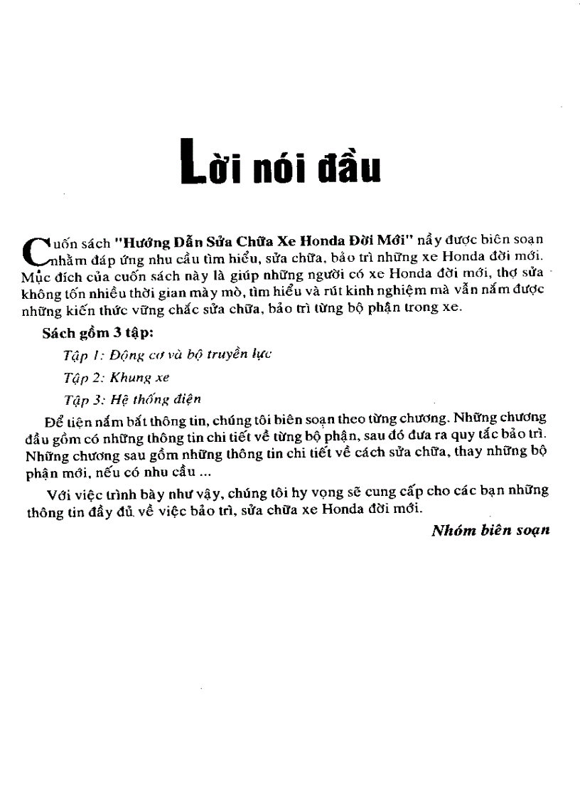 image for page Hướng dẫn sửa chữa xe tay ga đời mới chương 1 động cơ và truyền lực