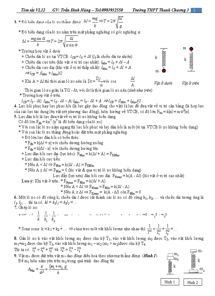 image for page Hệ thống toàn bộ kiến thức vật lý 12 Trần Đình Hùng