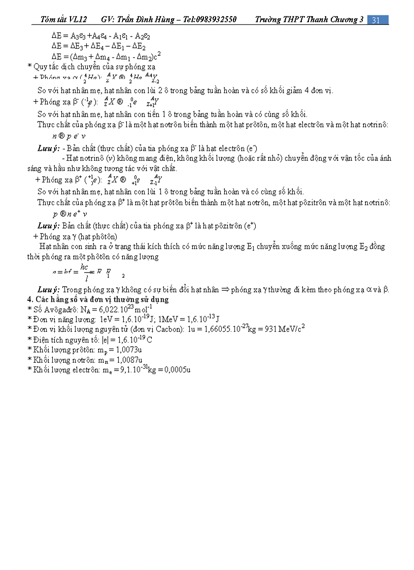 image for page Hệ thống toàn bộ kiến thức vật lý 12 Trần Đình Hùng