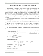 Rèn luyện để trở thành học sinh giỏi hóa