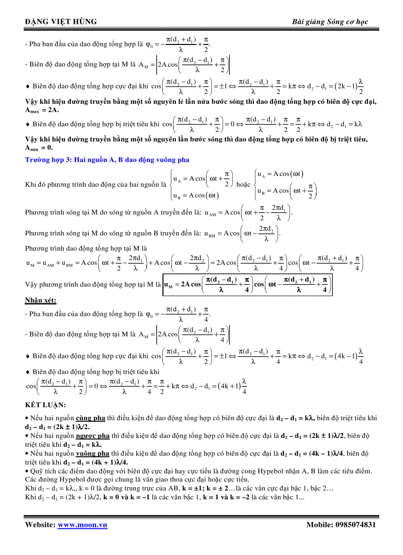 image for page Bài giảng giao thoa sóng cơ học vât lý 12