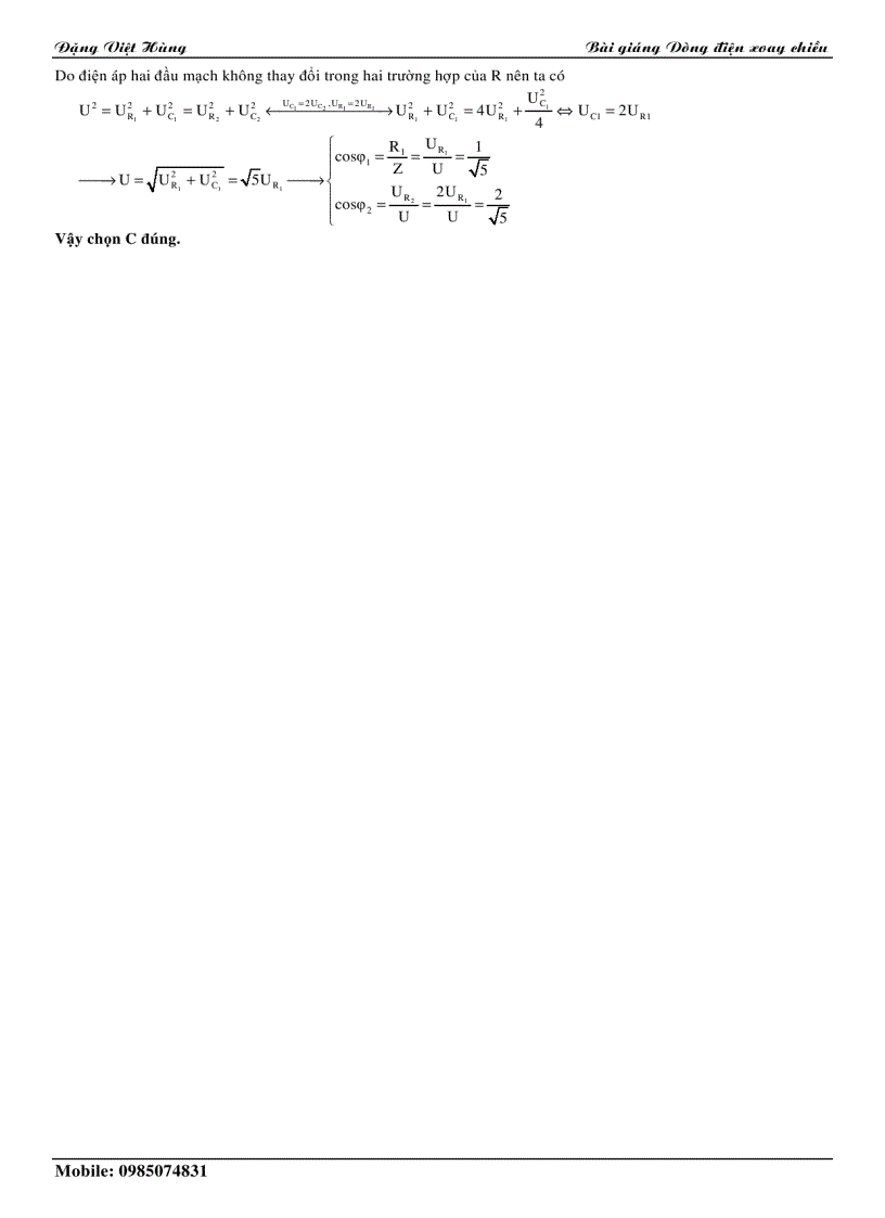 image for page Bài giảng 4 Công suất mạch điện xoay chiều