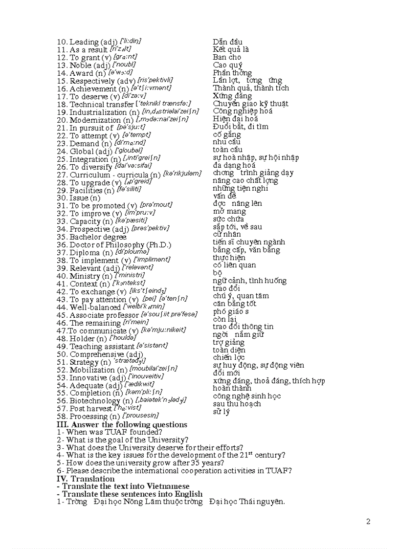 image for page Tiếng Anh chuyên ngành Tài nguyên và Môi trường