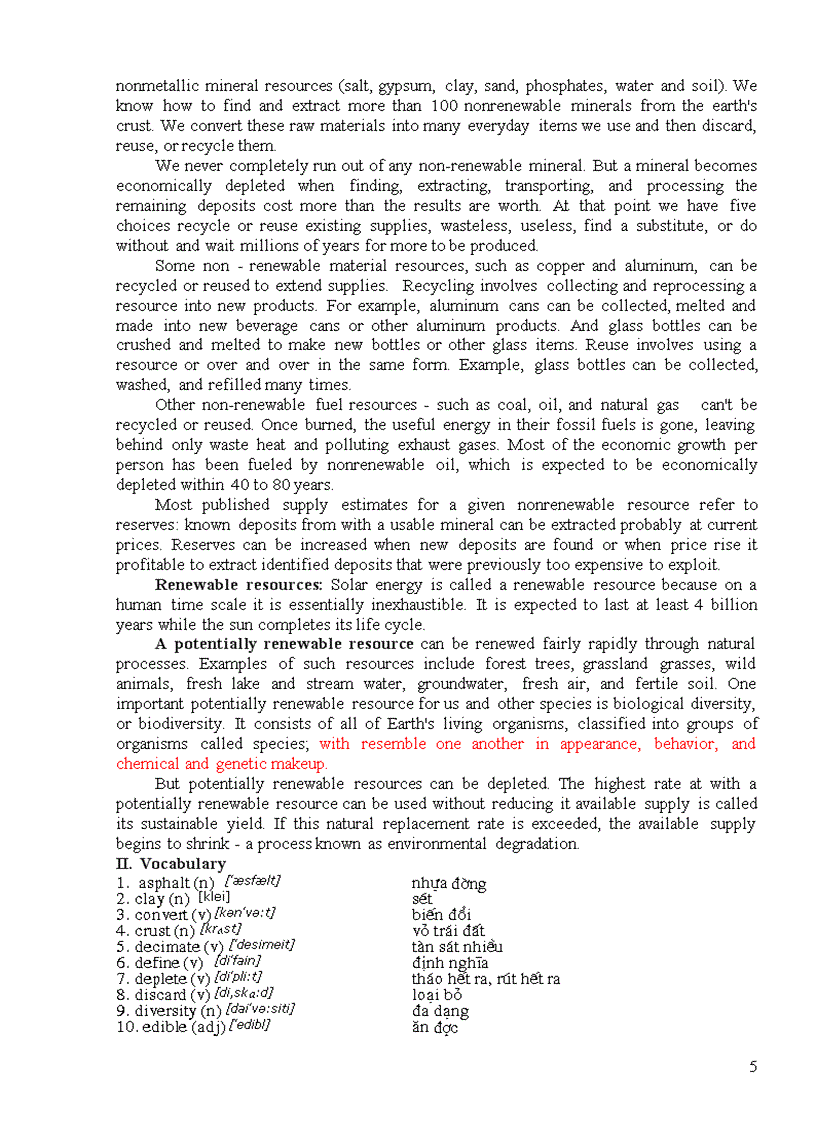 image for page Tiếng Anh chuyên ngành Tài nguyên và Môi trường