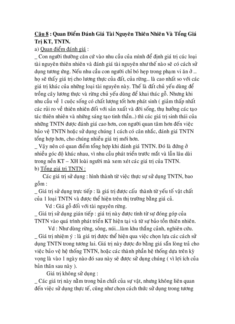 image for page Tài liệu ôn tập môi trường và con người