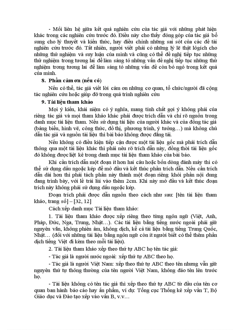 image for page Hướng dẫn Cách trình bày bài báo khoa học