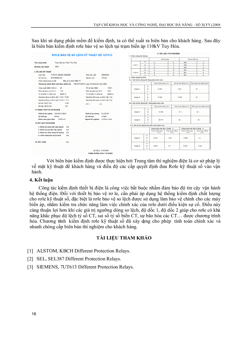 image for page Báo cáo nghiên cứu khoa học XÂY DỰNG CHƯƠNG TRÌNH KIỂM ĐỊNH VÀ ĐÁNH GIÁ CHẤT LƯỢNG RƠLE SO LỆCH KỸ THUẬT SỐ