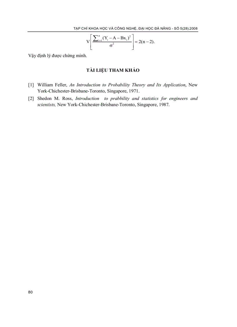 image for page Báo cáo khoa học VỀ PHẦN DƯ TRONG PHƯƠNG TRÌNH HỒI QUY TUYẾN TÍNH