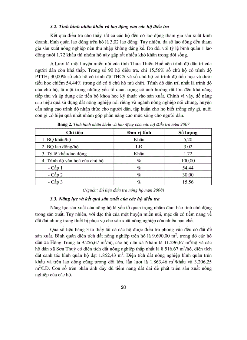 image for page Báo cáo nghiên cứu khoa học ĐÁNH GIÁ HIỆU QUẢ SỬ DỤNG ĐẤT CANH TÁC CỦA HUYỆN A LƯỚI TỈNH THỪA THIÊN HUẾ