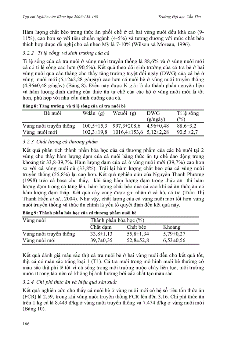 image for page Báo cáo nghiên cứu khoa học ĐÁNH GIÁ VIỆC SỬ DỤNG CÁC NGUỒN NGUYÊN LIỆU LÀM THỨC ĂN NUÔI CÁ TRA Pangasius hypophthalmus TRONG BÈ Ở AN GIANG