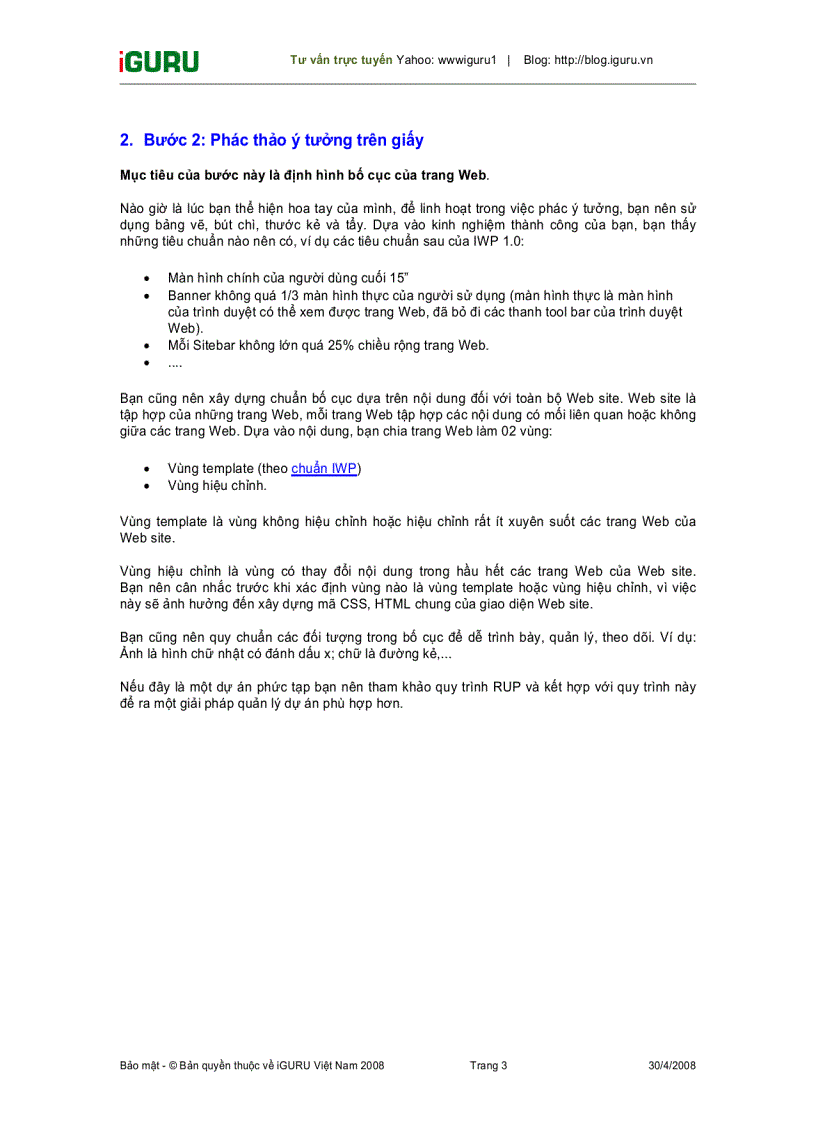 image for page Quy trình thiết kế 1 trang web