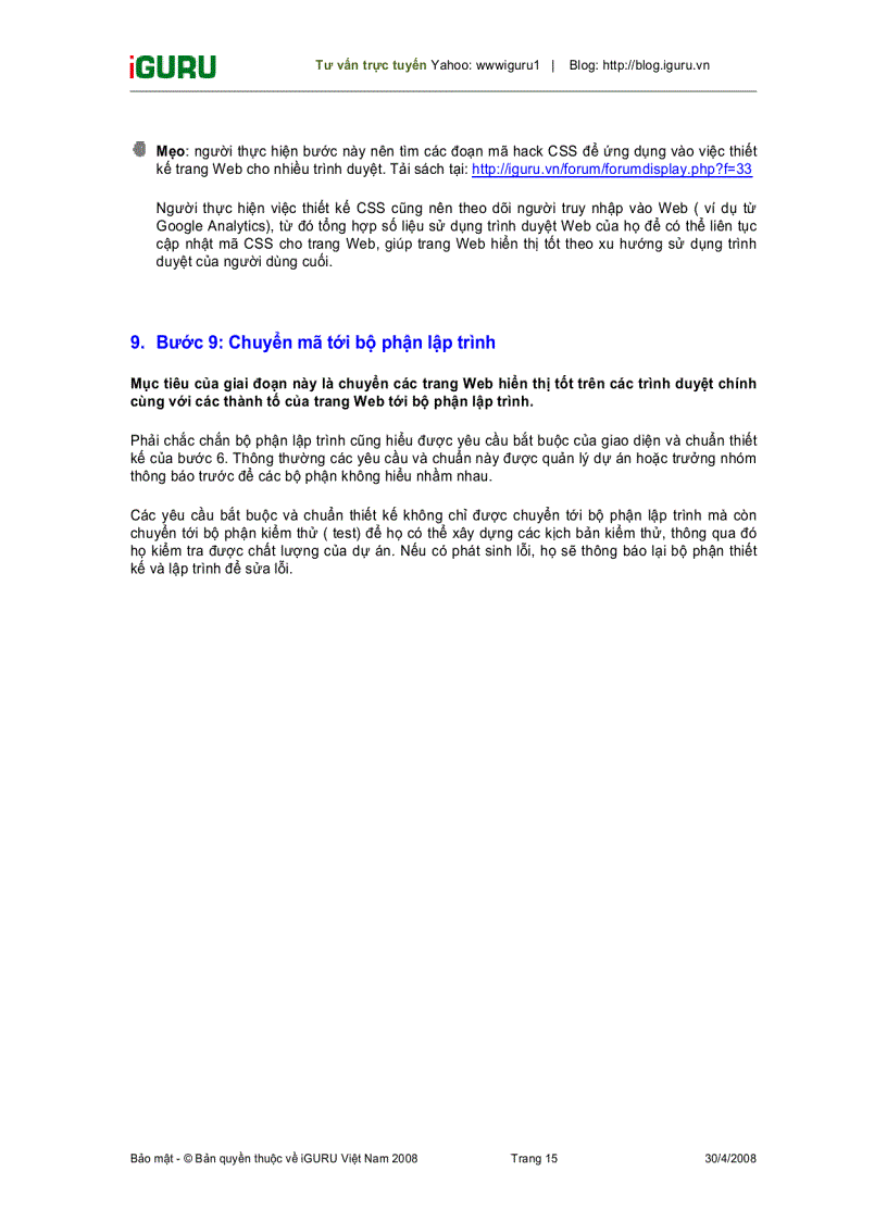 image for page Quy trình thiết kế 1 trang web