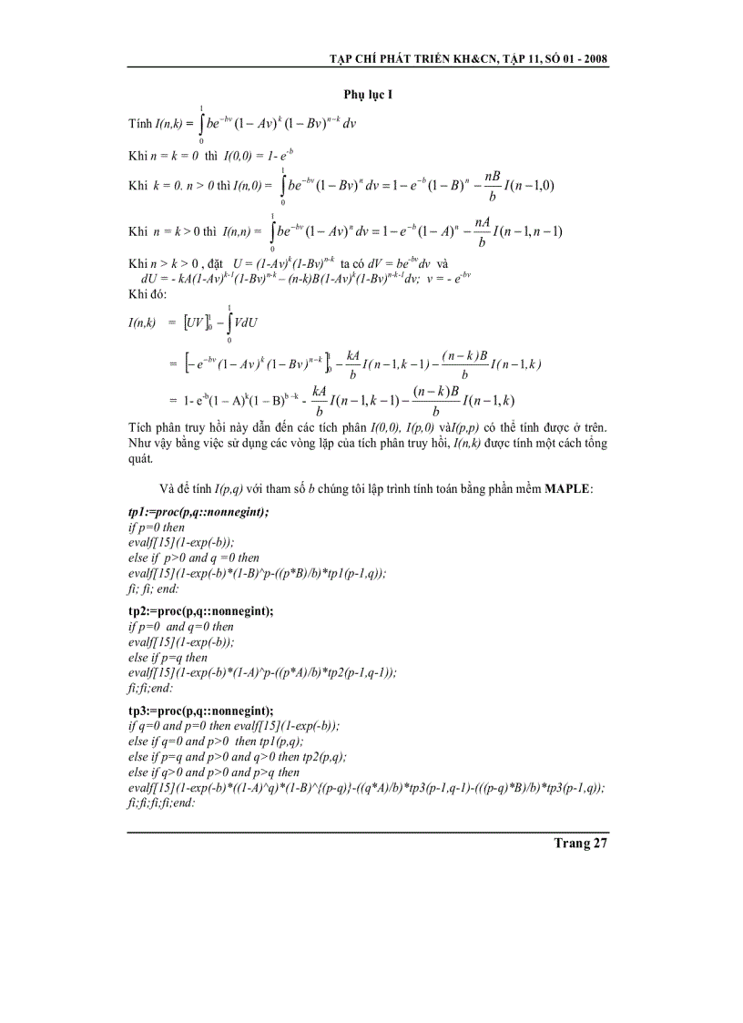 image for page Báo cáo nghiên cứu khoa học ƯỚC LƯỢNG BAYES CHO TỶ LỆ TRỘN TRONG PHÂN LOẠI VÀ NHẬN DẠNG HAI TỔNG THỂ