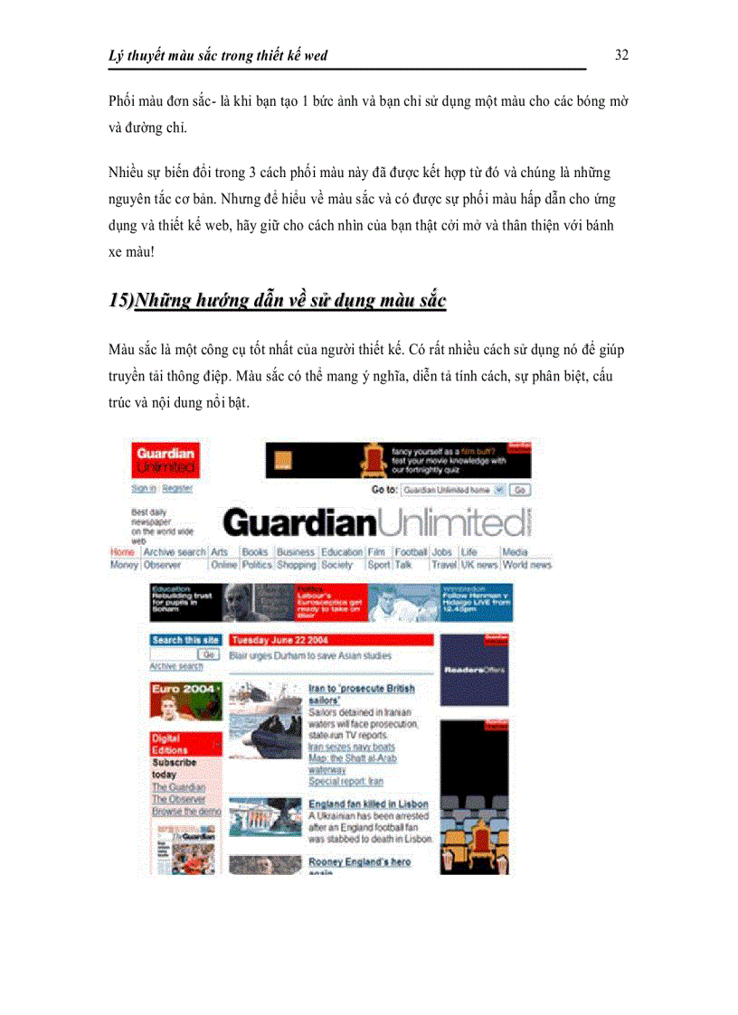 image for page Màu sắc trong thiết kế Web