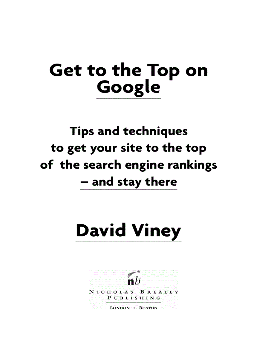 Get to the Top on Google