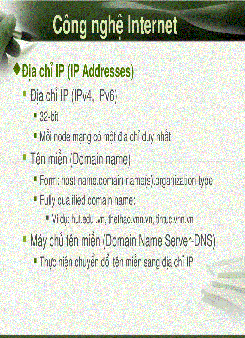 image for page Bài giảng về Internet và TMĐT