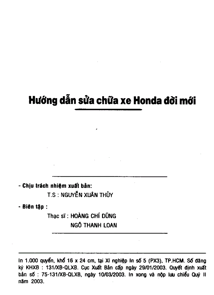 image for page Hướng dẫn sửa chữa xe tay ga đời mới chuong I hệ thống điện