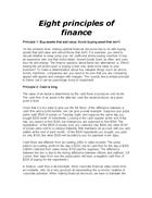 Eight principles of finance
