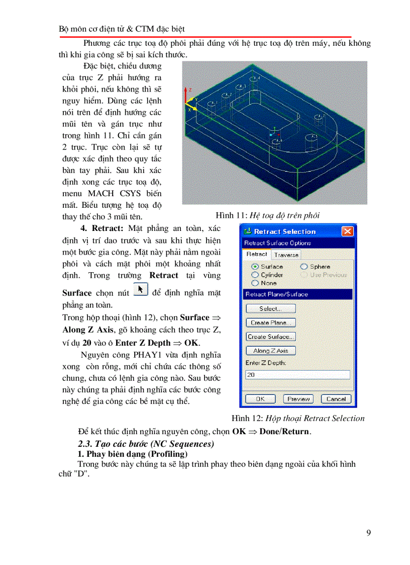 image for page Phần III CAM trong Pro ENGINEER