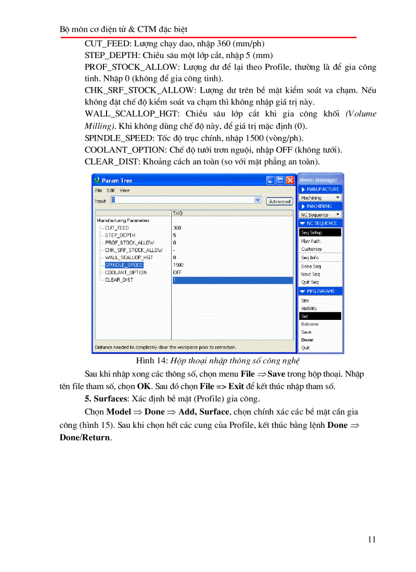 image for page Phần III CAM trong Pro ENGINEER