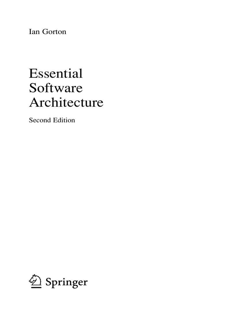 image for page Essential Software Architecture 2nd Edition