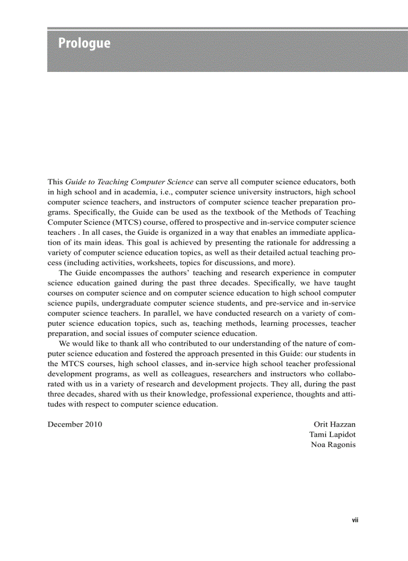 image for page Guide to Teaching Computer Science An Activity Based Approach