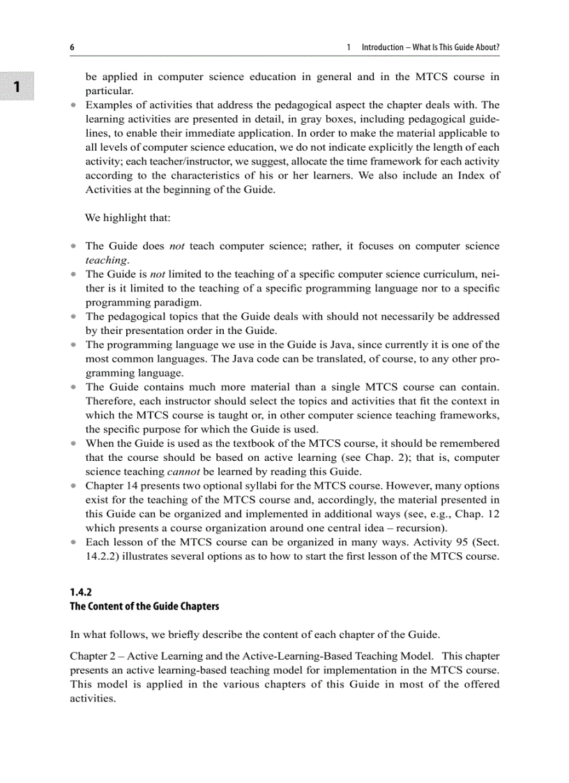 image for page Guide to Teaching Computer Science An Activity Based Approach