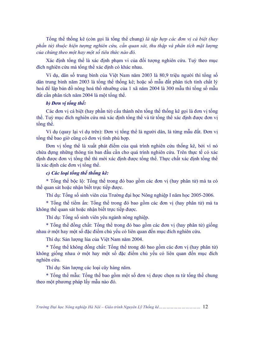 image for page Giáo trình nguyên lí thống kê I