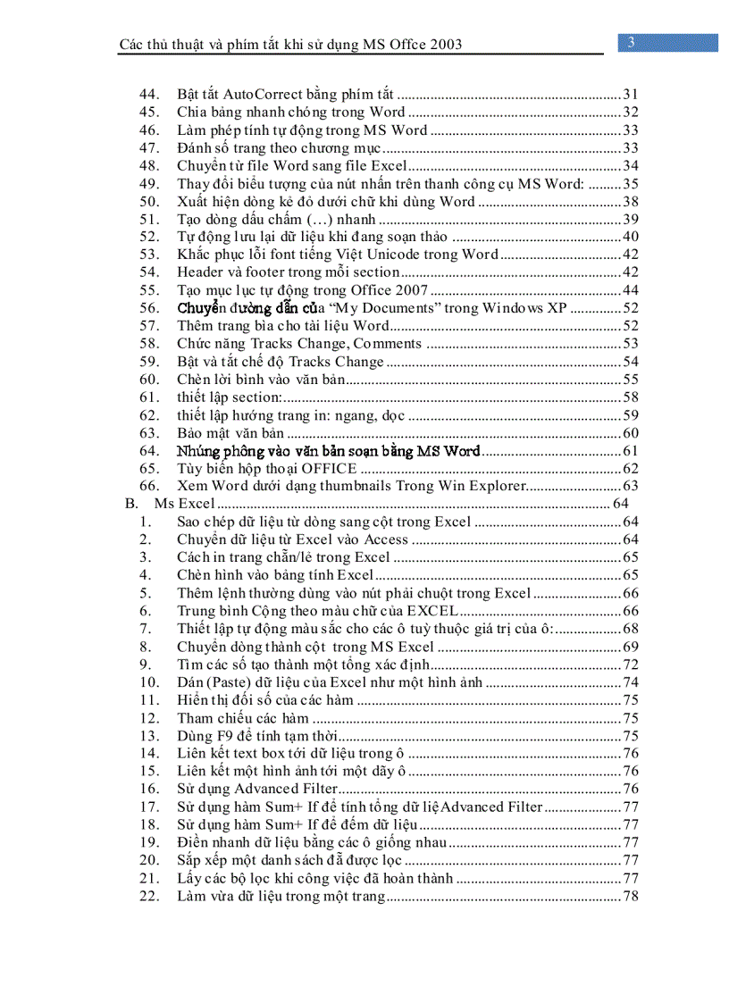 image for page Các thủ thuật khi sử dụng Microsoft Office