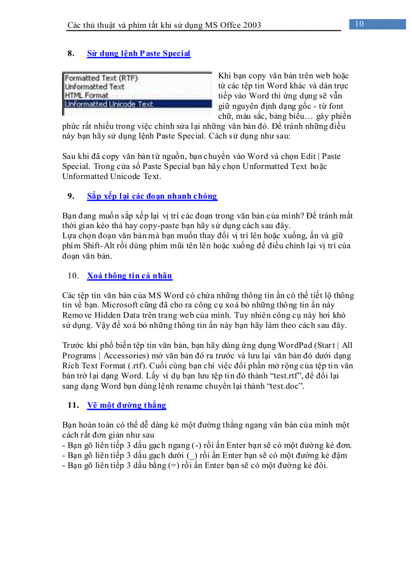 image for page Các thủ thuật khi sử dụng Microsoft Office