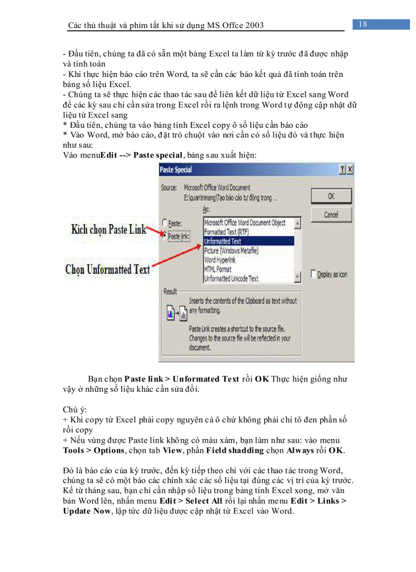 image for page Các thủ thuật khi sử dụng Microsoft Office