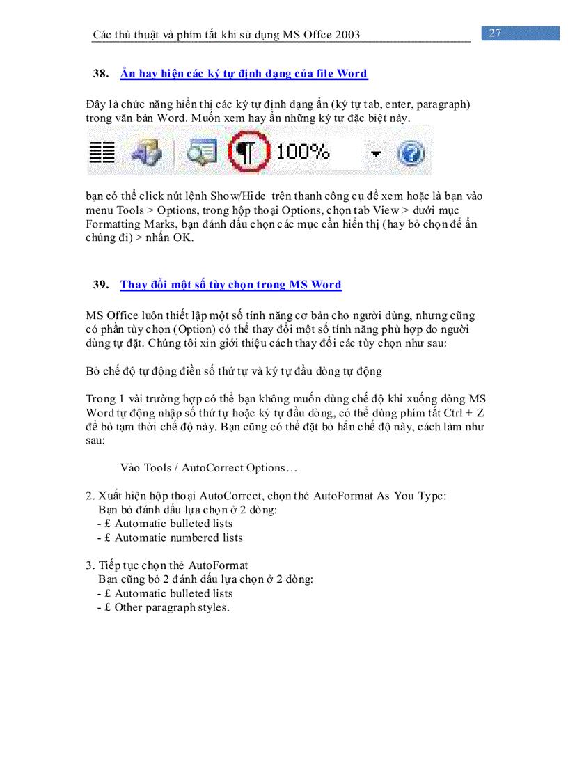 image for page Các thủ thuật khi sử dụng Microsoft Office